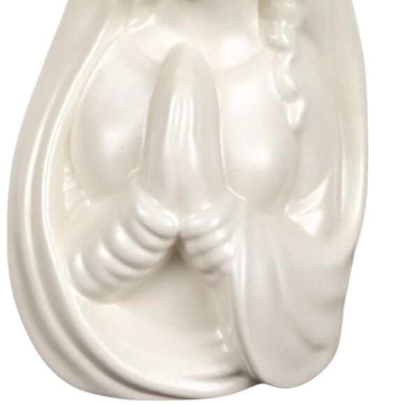 Vintage Haeger Pottery Madonna Planter: White Ceramic Religious Figurine - Picture 6 of 7